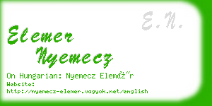 elemer nyemecz business card